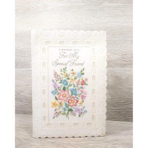 A Birthday Wish for My Special Friend Vintage Greeting Card Wishes Gift